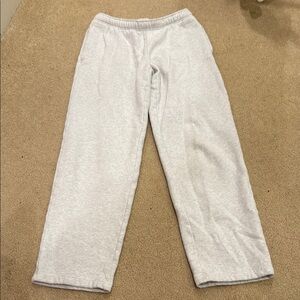 Aritzia mid  rise  wide leg cloud white sweat pants